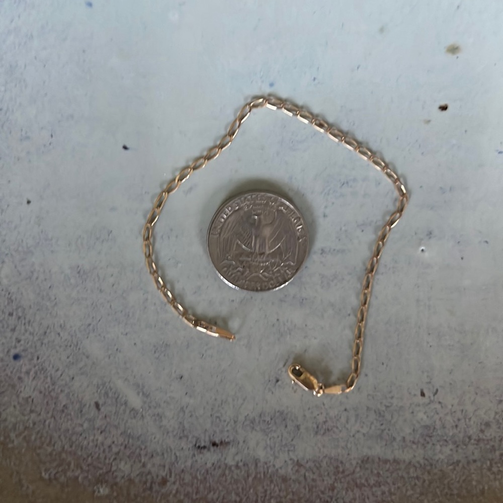 7” 14kt. gold small link bracelet